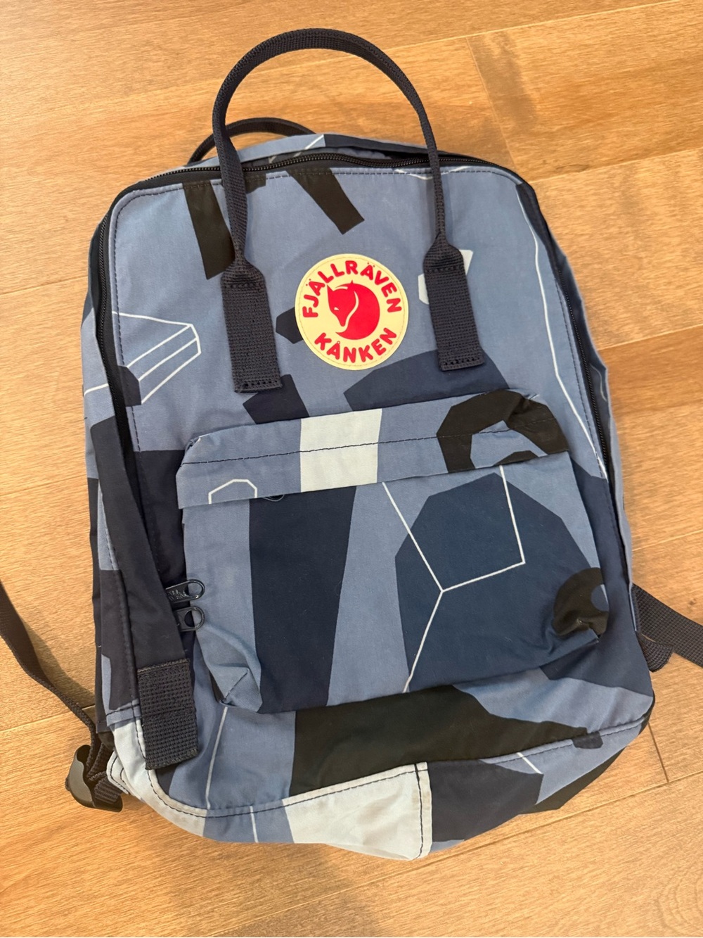 Fjallraven Kanken Art Backpack Blue Abstract Print Limited Edition Swedish